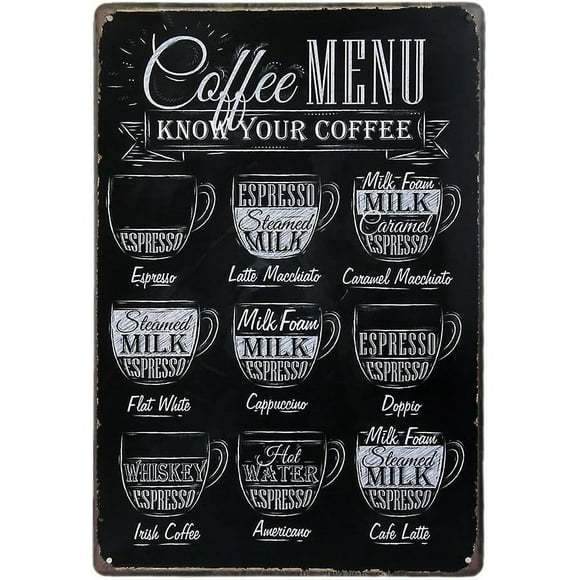 Retro metal tin sign - For Café
