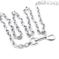 thumbnail image 4 of Gargantilla de piel con cadena para perro para hombre y mujer, 4 of 6