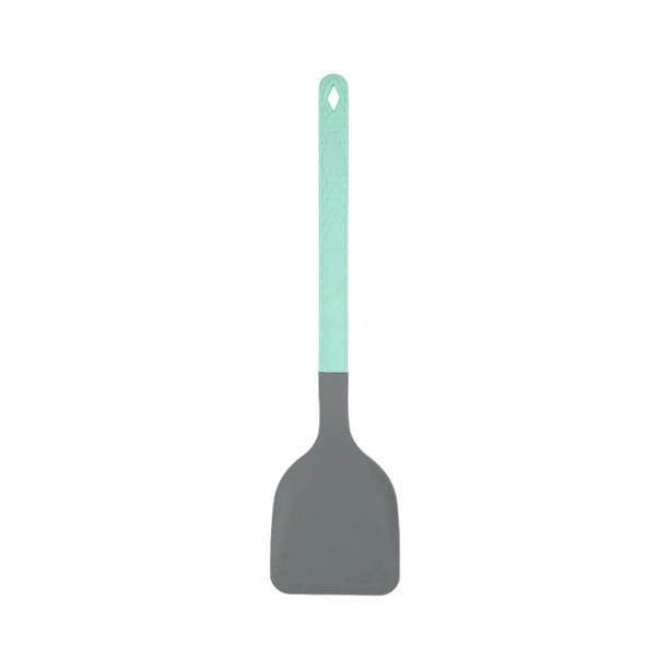 Espátula de silicona resistente al calor para sartenes antiadherentes | Espátula y cuchara para freír | Utensilio de cocina de grado alimenticio con orificio para colgar