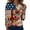 Khaki #109, variant on United States 250th Anniversary Tshirt for Women Birthday National Flag Print Crew Neck Tees Independence Usa Flag Freedom Blouses 250 Years Birthday Cute Long Sleeve T-Shirts Khaki XL