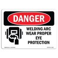 thumbnail image 1 of SignMission OS-DS-A-1218-L-1618 12 x 18 Po Signe de Danger OSHA - Arc de Soudage Porter une Protection Oculaire Appropriée, 1 of 1