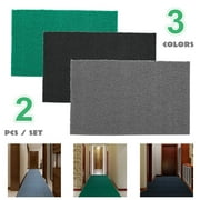  2 Pcs Set Heavy Duty Door Mats Non Slip Rubber Floor Rugs Kitchen Carpet 15.75 x 23.62 inch 3 Color