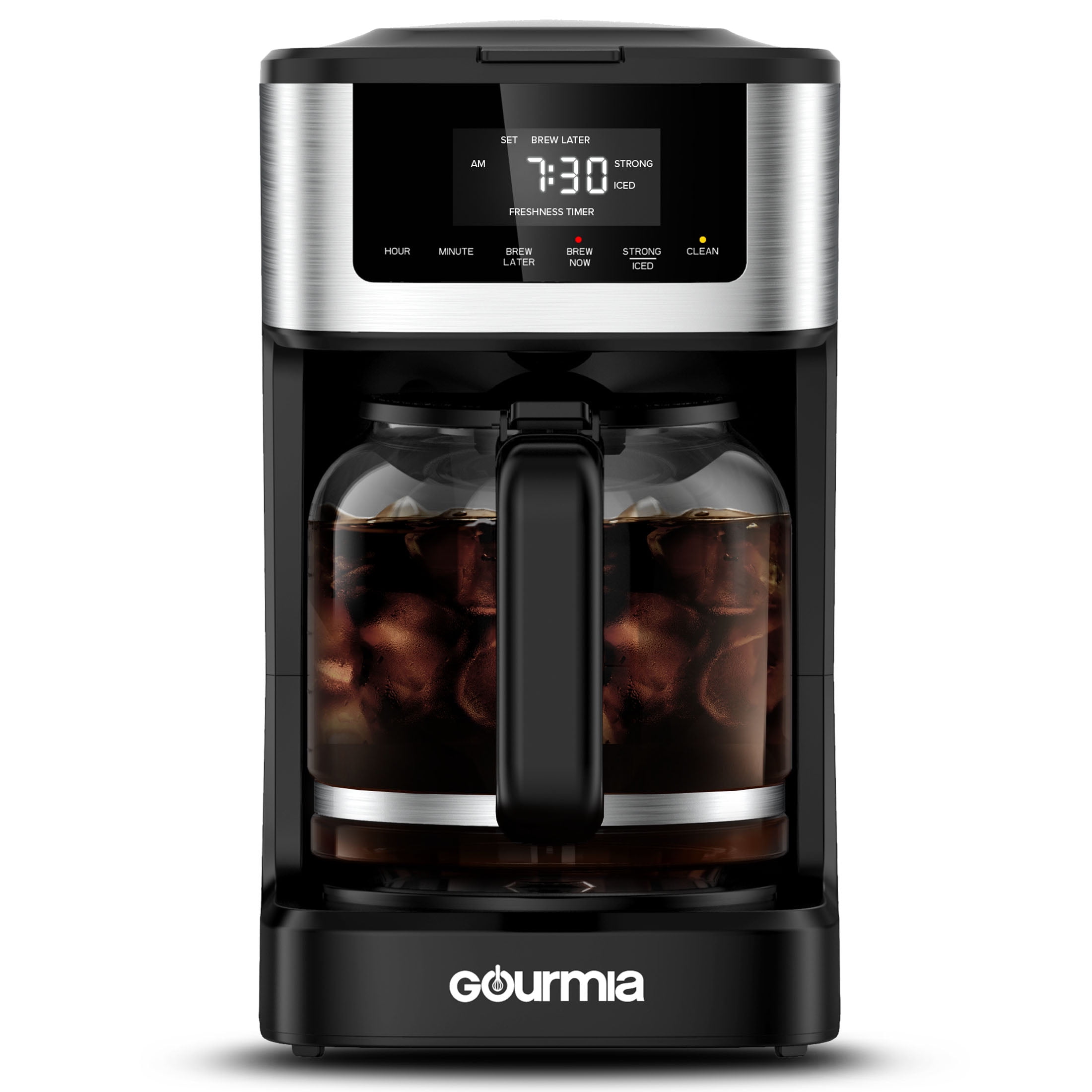 Gourmia 2-in-1 Single Serve & 12-Cup Coffee Maker with Keep Warm,  Compatible with