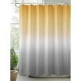 thumbnail image 2 of Shower Curtain Yellow and Grey Ombre Shower Curtains for Bathroom, Waterproof Polyester Shower Curtain Set with Hooks, Small Stall Size 36" x 72" Gradient Color, 2 of 6