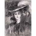 thumbnail image 2 of Sargent, John Singer 15x18 White Modern Wood Framed Museum Art Print Titled - Portrait of the Baroness de Meyer, 2 of 4