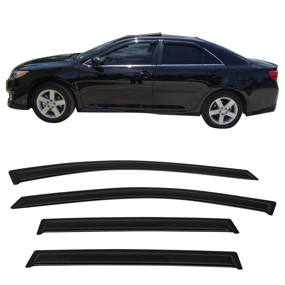 Ikon Motorsports Compatible with 17-22 Honda CRV Acrylic Window Vent Visor Deflector Rain Guard 4Pc Outside Mount 2017