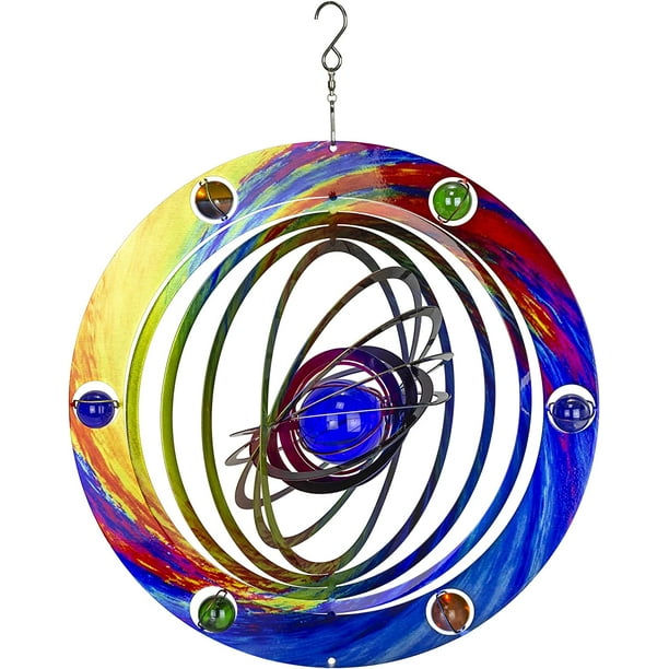 3D Metal Outdoor Garden Decor Wind Spinner (Celestial