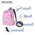 thumbnail image 3 of Bingfone Best Mom ever Print Canvas College Laptop Backpack, Large Capacity Lightweight College Bookbag Casual Daypack-Small, 3 of 5