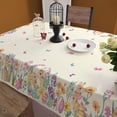 thumbnail image 5 of Easter Rectangle Tablecloth 60x120 Inch Spring Floral and Bunny Table Cloths Spill Proof Wrinkle Table Cloth for Kitchen Dining Decoration Holiday Parties, 5 of 5