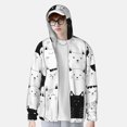 thumbnail image 3 of Pofeuu Doodle Cute Cat Print Sun Protection Outdoor Lightweight Full Zip UV Cooling Hoodie Long Sleeve Summer Clothing for Outdoor Hiking-X-Large, 3 of 5