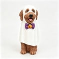 thumbnail image 3 of Clearance Gunhay Halloween Ghost Goldendoodle Dog Figurine, 7.9" Resin Doodle Goldendoodle Dog Statue with Pumpkin Bow Tie, 3 of 8