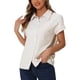 thumbnail image 1 of CAMISA CASUAL DE BOTONES CON MANGAS CORTAS A RAYAS PARA MUJER INSPIRADA CHIC L BEIGE, 1 of 6