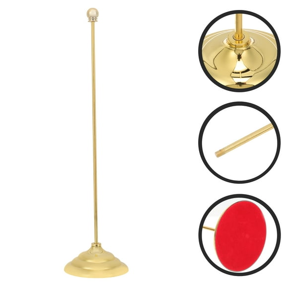 Masteelf Flag Base Stand Indoor Holder Stands Desktop Pole Office Golden