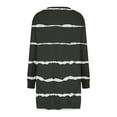 thumbnail image 5 of HAPIMO Women's Mini Straight Dress Stripe Spring Crew Neck Elegant Casual Long Sweatshirt Pullover Trendy Clearance Long Sleeve Green L, 5 of 5