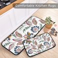 thumbnail image 5 of Beatiful Colorful Paisley Flowers Kitchen Mats Set 2 Piece Non Slip Floor Foam Rugs Cushioned Soft Waterproof Carpet Runner for Dining Room Bathroom Laundry, 5 of 7