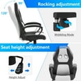 thumbnail image 5 of PayLessHere Gaming Office Chair - PU Leather w/Massage & 360° Swivel for Adults，White, 5 of 7