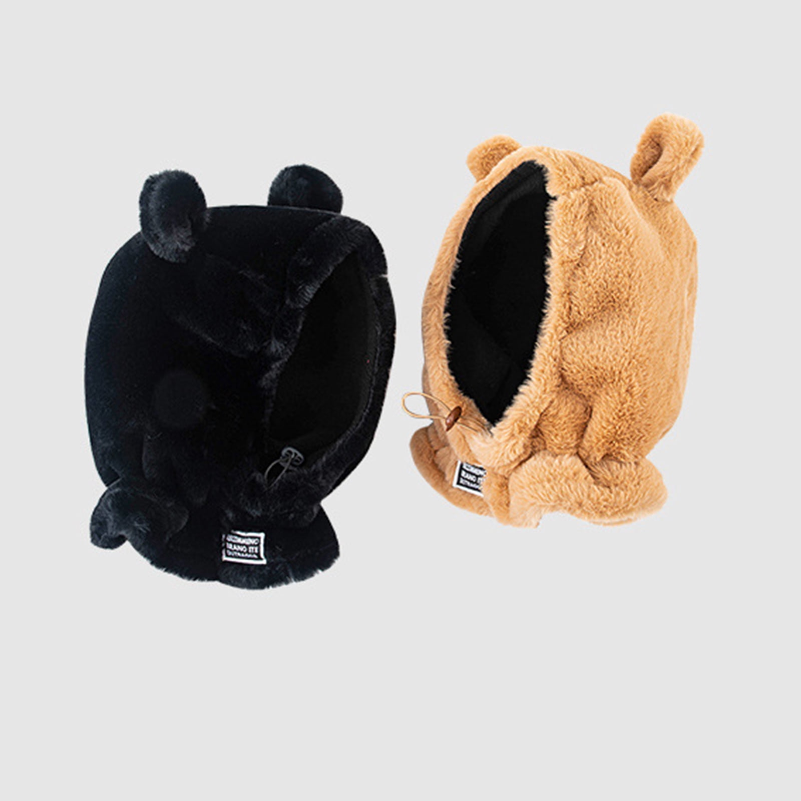 lanema Bear Ear Cap Windproof Hood Ear Protect Balaclava All-match for Friend Birthday