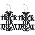 thumbnail image 4 of 2Set Tissu Non Tissé Halloween Pendaison Signe Truc Ou Traiter Cintre pour Partie de la Porte d'Entrée, 4 of 14