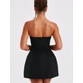 thumbnail image 3 of Carlikeit Women's Strapless Tube Mini Dress A Line Cocktail Party Dress Sleeveless Corset Style Short Formal Dress, 3 of 14