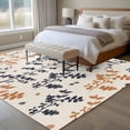 thumbnail image 4 of 6'x9' Area Rugs, Orange Grey Botanical Indoor Outdoor Area Rug for Living Room Bedroom, Rustic Country Spring Floral Summer Leaf Washable Bathroom Rugs Kitchen Floor Carpet Mats Home Decor Aesthetic, 4 of 8