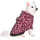thumbnail image 2 of Fotbe Rose Leopard Print Sudadera con Estampado para Perros Pequeños – Suéter con Capucha para Mascotas, Tela Suave de Forro Polar con Bolsillo-Medium, 2 of 7