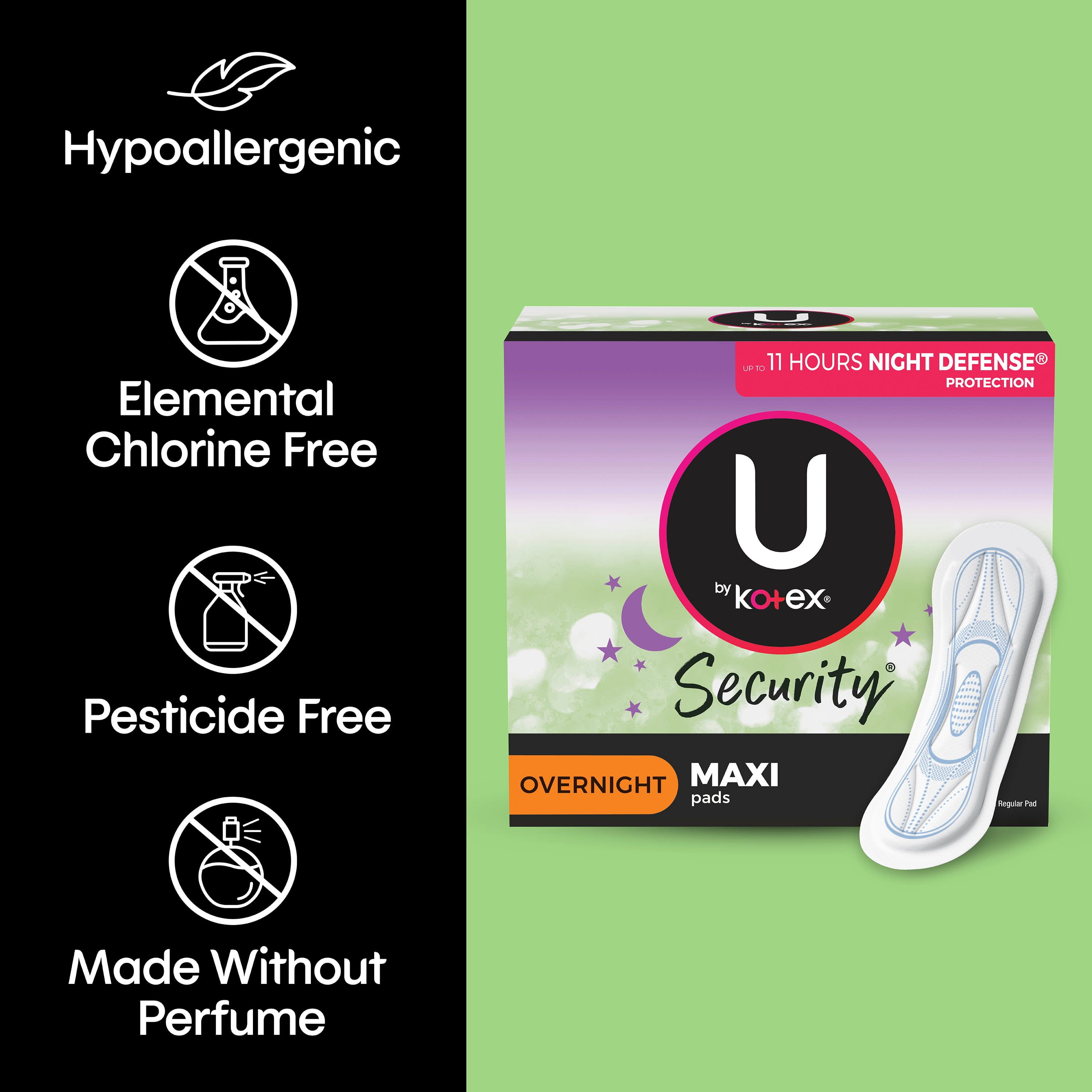 U By Kotex Security Maxi Feminine Pads Overnight Absorbency Unscented 40 Count Walmart Com Walmart Com U By Kotex Security Maxi Feminine Pads Overnight Absorbency Unscented 40 Count Walmart Com Walmart Com