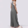 thumbnail image 7 of KkSLirnhs Pants for Women Jeans Women's Solid Color Casual Summer Sports Sleeveless Two Pocket Jumpsuit Skirt Pants Gray L, 7 of 7