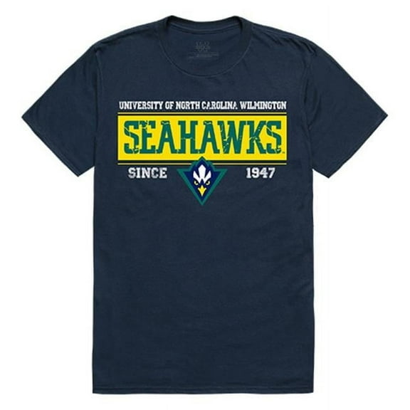 W Republic Apparel 507-139-BGT-03 University of North Carolina Wilmington Established Mens Tee, Navy - Large
