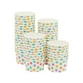 thumbnail image 6 of BLUE PANDA Paper Ice Cream Cups - 50 Count, Rainbow Polka - Disposable for Sundaes & Snacks - Ice Cream Bowls - Party Snack Cups, 6 of 10