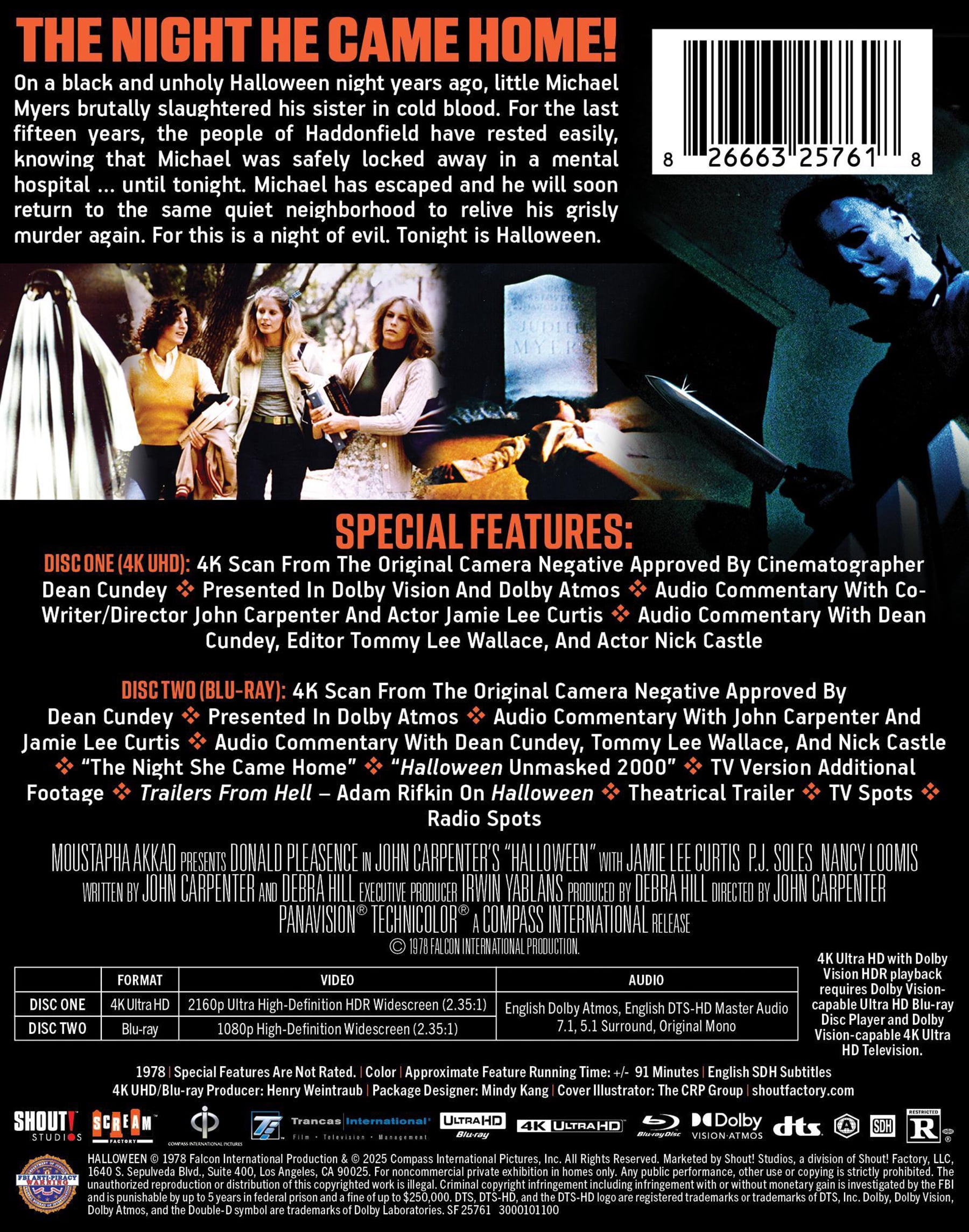 Halloween (1978) (Limited Edition SteelBook) (4K Ultra HD + Blu-ray) Radial Entertainment, Horror