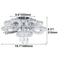 thumbnail image 4 of FRIXCHUR Modern 5 Heart Ring Crystal Chandelier LED Ceiling Light Fixture for Living Room Dinning Room Bedroom Hallway (Cool White), 4 of 7