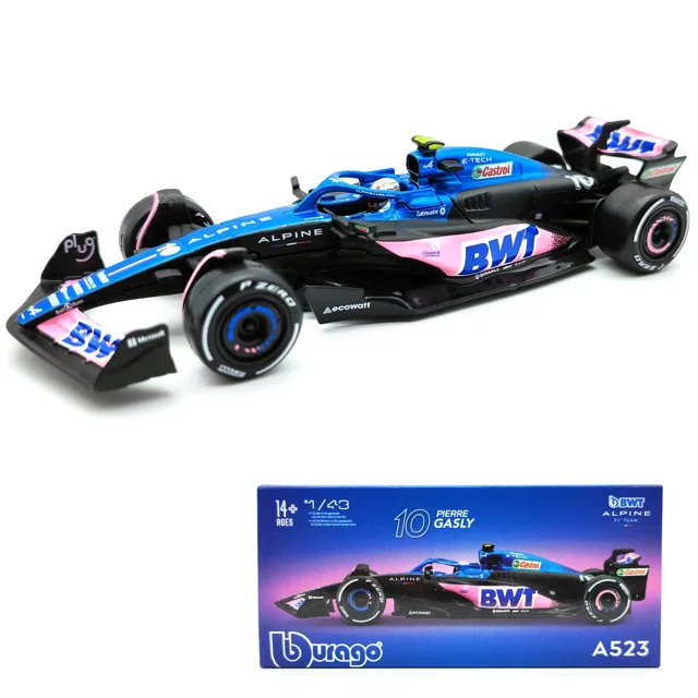 Bburago 1:43 BWT Alpine 2023 A523 #10 #31 F1 Racing Formula Car Static Simulation Diecast Alloy Model Car Alpine A523 10 jing