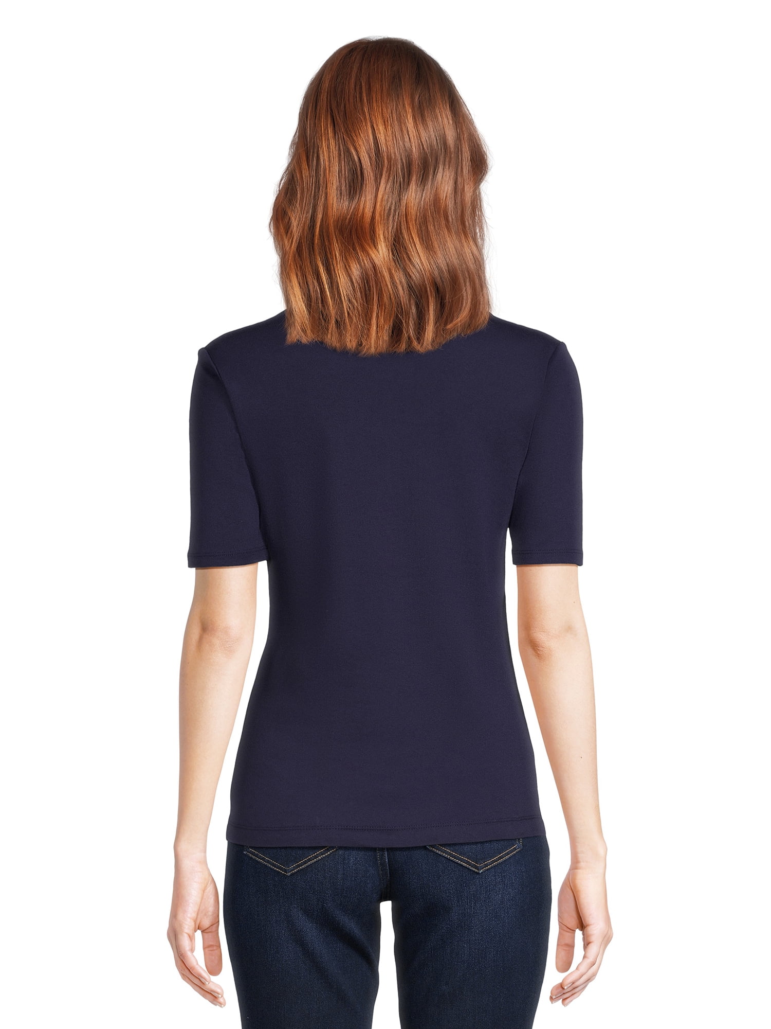 RealSize Women's Ribbed Henley Shirt, Sizes XS-3XL