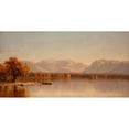 thumbnail image 2 of Sanford Robinson Gifford 18x11 Black Ornate Wood Framed Double Matted Museum Art Print Titled - Lake Sunapee, New Hampshire (1860), 2 of 5