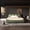 Green, variant on Queen Size Upholstered Platform Bed with Oversized Padded Headboard, Solid Pine Wood Frame with 20 Slats for Bedroom, No Box Spring Needed, Green