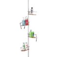 thumbnail image 3 of Utopia Alley PC5TK Tia Rustproof Corner Tension Shower Caddy  Teak Shelves, 3 of 5