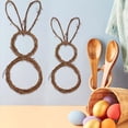 thumbnail image 2 of Easter DIY Garland Bunny Rattan Circle Foldable Rattan Bunny Pendant Easter Bunny Wreath Natural Material Durable, 2 of 6