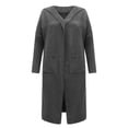 thumbnail image 4 of Aoochasliy Womens Blazer Jacket Clothes Long Sleeve Overcoat Tops Mid-length Cardigan Knitted Sweater, 4 of 5
