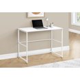 thumbnail image 3 of Monarch Specialties Computer Desk, Home Office, Laptop, Left, Right Set-up, Storage Drawers, 40"l, Work, Metal, Laminate, White, Contemporary, Modern, 3 of 4
