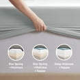 thumbnail image 6 of LammaLoe Extra Deep Pocket Twin Sheets set, Fits 18"-24" Mattress, 4 Piece Soft Microfiber Bed Sheet Sets, Light Gray, 6 of 8
