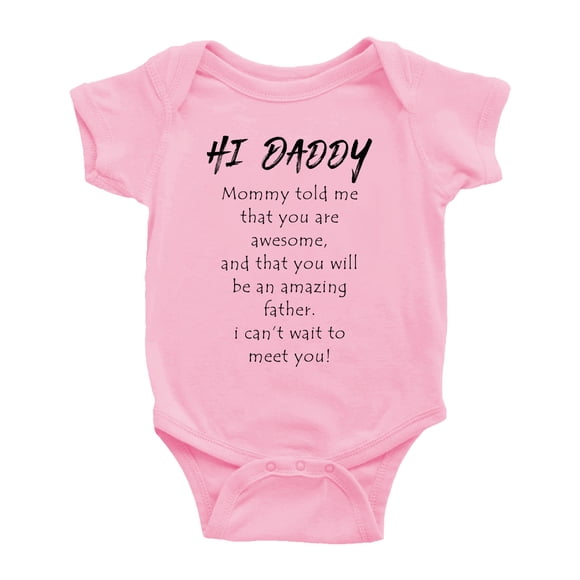 Salut Papa J'ai Hâte de Te Rencontrer! Cache-Couches Drôles pour Bébé Unisexe