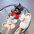thumbnail image 4 of Zapatos de princesa de una sola capa multiusos con lazo bonito para niña, zapatos de cuero, zapatos de baile, 4 of 6