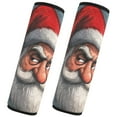 thumbnail image 2 of 2 Car Seat Belt Covers S Size 6.5*6.5 Inches Car Seat Belt Shoulder Pad Backpack Shoulder Pad Stroller Belt Cover Santa in A Hat, 2 of 8