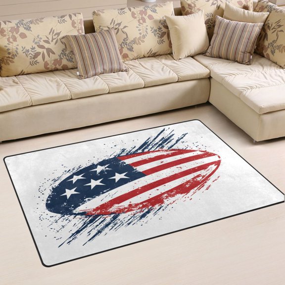 Ryvnso American Football Area Floor Mat Non-Slip Carpet Soft Rugs Doormats 31" x 20"
