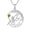08 August - Peridot, variant on Guardian Angel Necklace 925 Sterling Silver Sapphire Pendant Tree of Life Fairy Moon Necklace September Birthstone Jewelry Gifts for Women