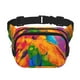 thumbnail image 1 of Fotbe Colorful Parrot Jungle Dream A Cangurera Cuadrada con Estampado de Doble Capa, Bolsa de Cintura Ajustable Mini para Hombres y Mujeres, 1 of 9