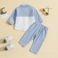 thumbnail image 4 of LUOGENLI Boys Shorts Size 10 Toddler Baby Boy Girl Clothes Cotton Linen Color Block Long Sleeve Button down Shirt Solid Pants SetPcs Casual Outfits Boys Shorts Size 14-16 with Pockets 6-12 Months, 4 of 9