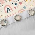 thumbnail image 4 of Manfei Retro bohemian Rainbow Blackout Curtains Set of 2 (52x84 Each),Colorful Striped Lines Window Curtains,Vintage Loves Pattern Curtains and Drapes For Teens,Ultra Soft Home Decor, 4 of 6
