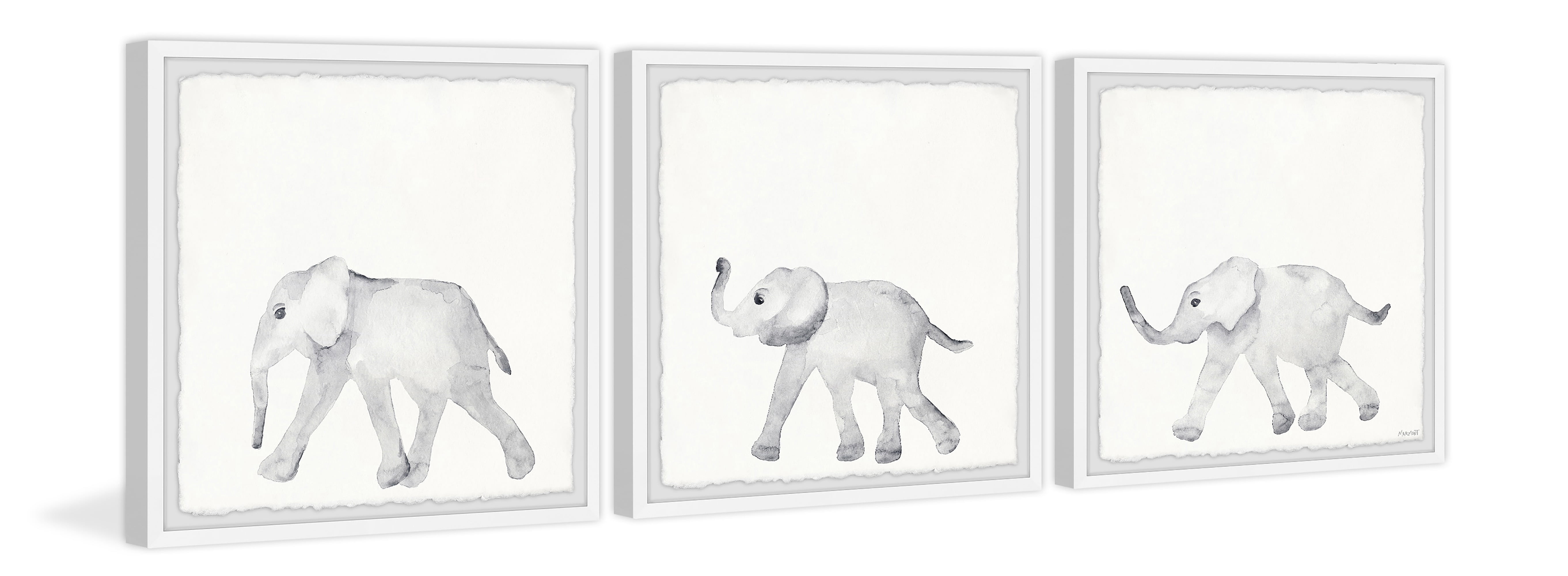 Marmont Hill Elephant Parade Triptych