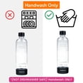 thumbnail image 3 of Botellas de agua con gas reutilizables Simpli Soda, 1 L, paquete de 2, compatibles con BLU, Philips y Aarke, color negro (no aptas para lavavajillas), 3 of 4